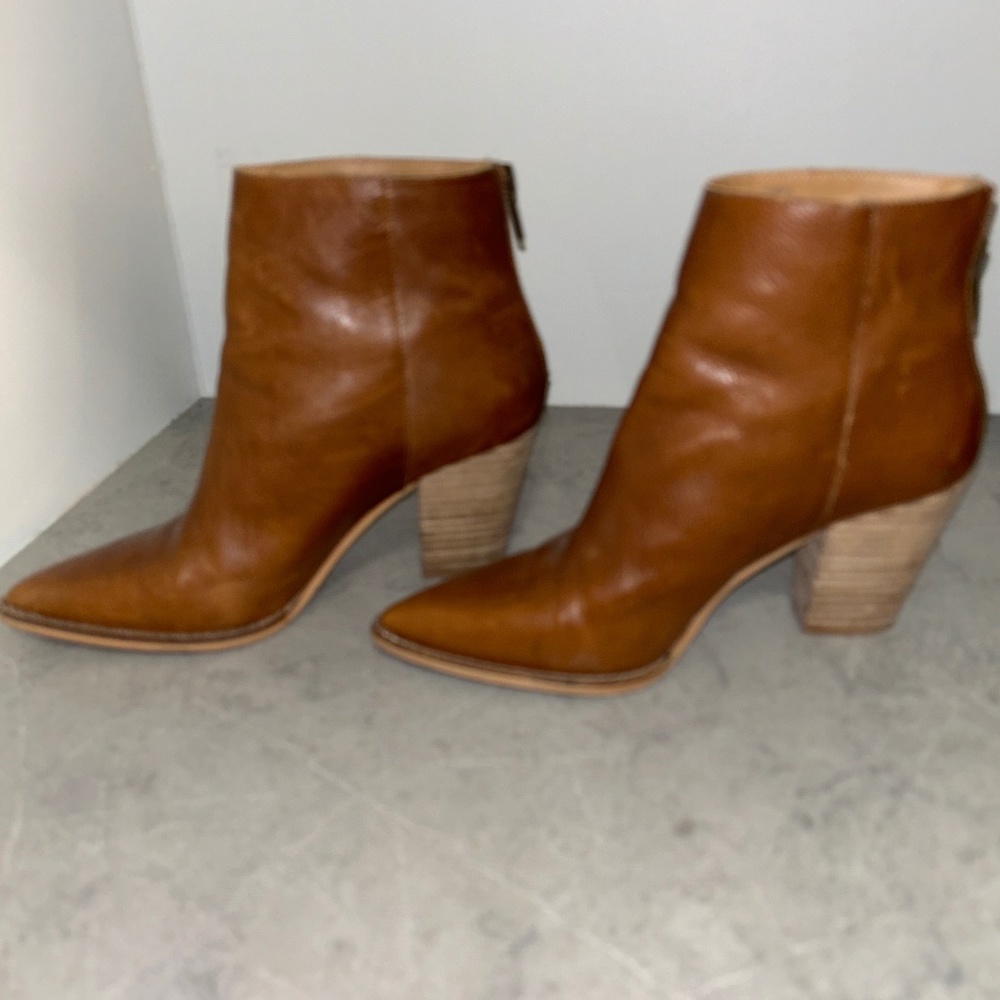 Lucky Brand Leather Heeled Bootie